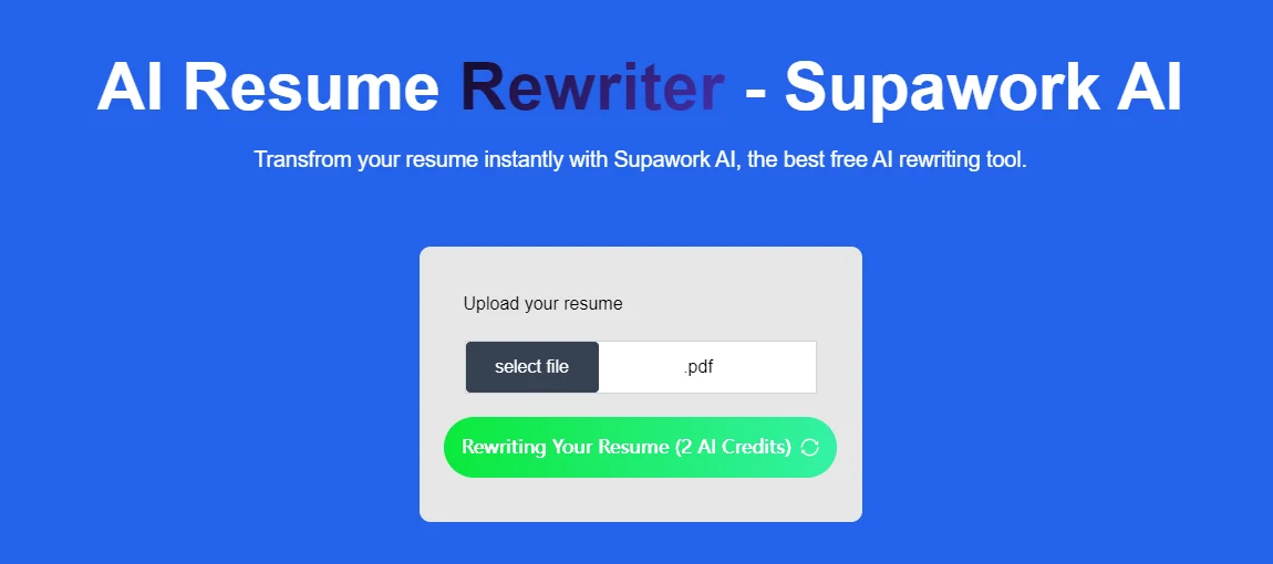 Free AI Resume Rewriter